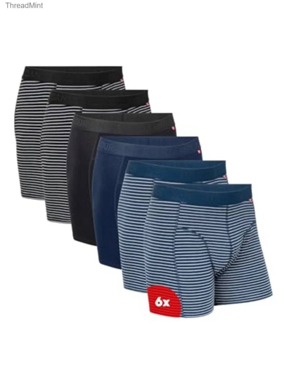 Organic Cotton Boxer Briefs Trunks Men 3 & 6-Pack Short Leg No-Pinch Waistband